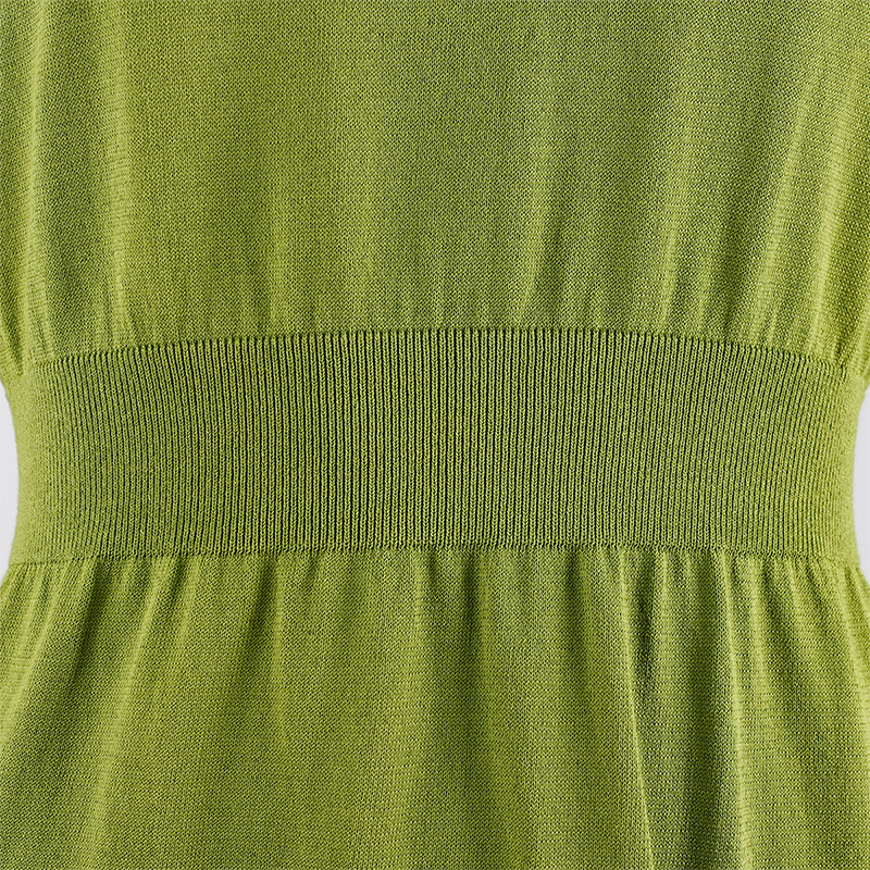 Ganni Green Ladies Cotton Knit Dress 4