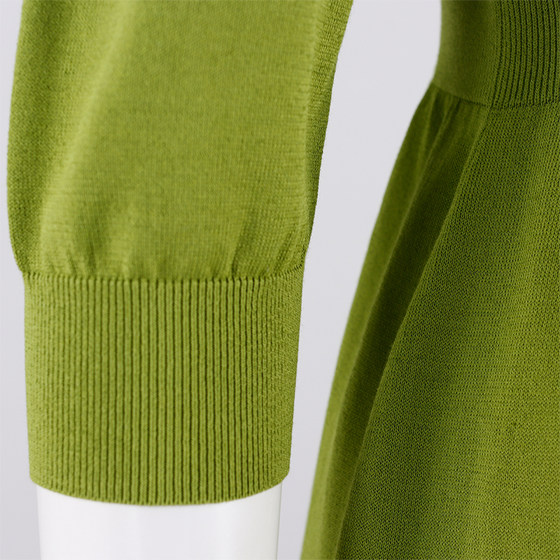 Ganni Green Ladies Cotton Knit Dress 6