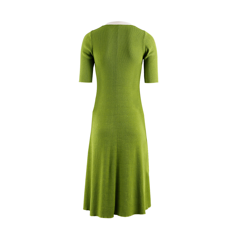 Ganni Green Long Dress Sweater 2