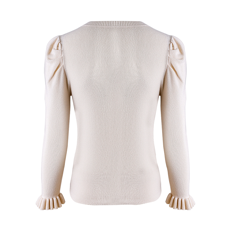 Thin Puff Sleeve Sweater For Ladies 2