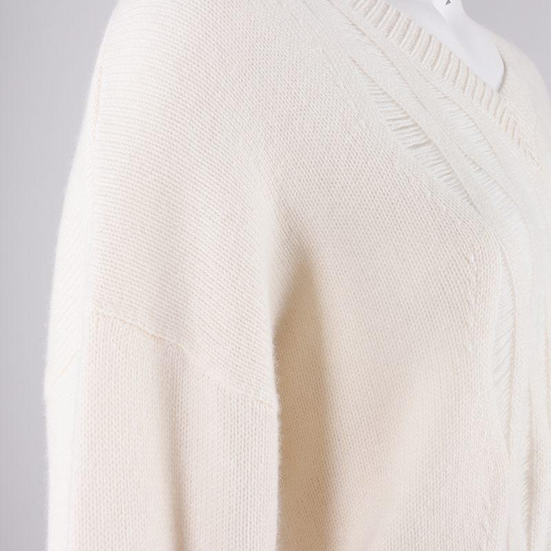 White Knit Women's Long Sweater 5