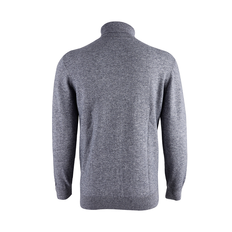 Wool Plain High Neck Sweater 2