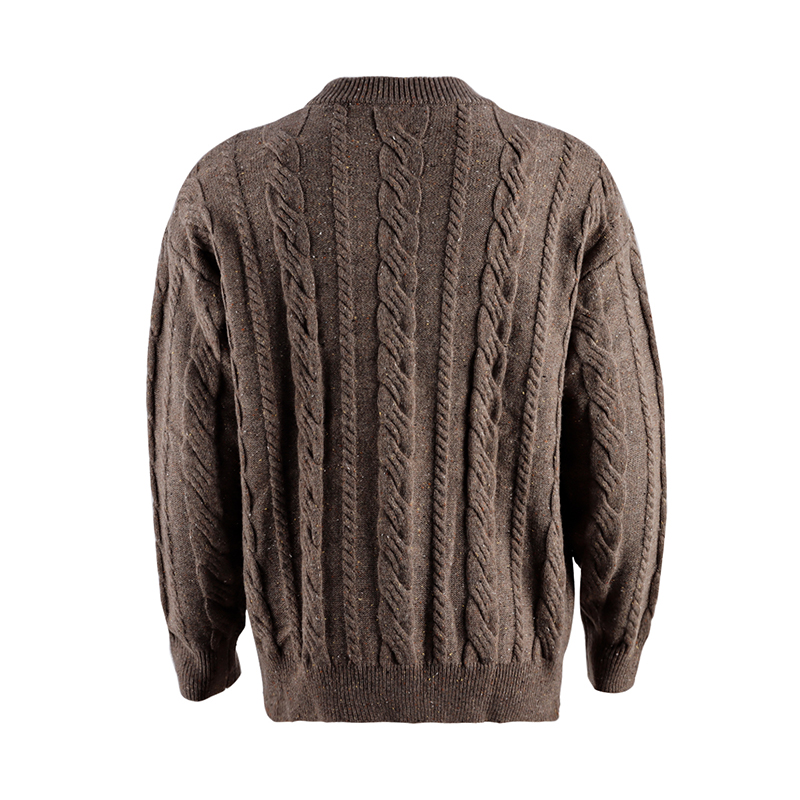 Brown Wool Pullover For Men2