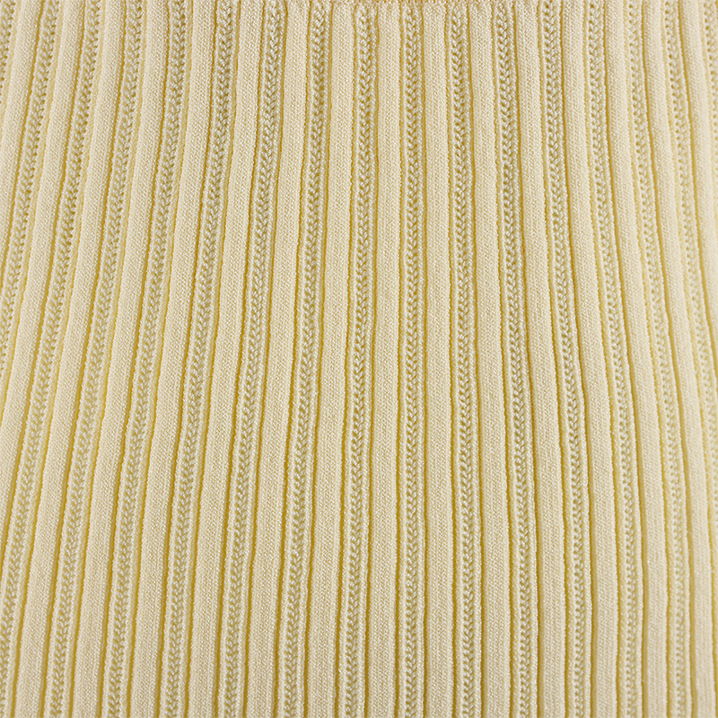 Long Knit Yellow Sweater Dress5