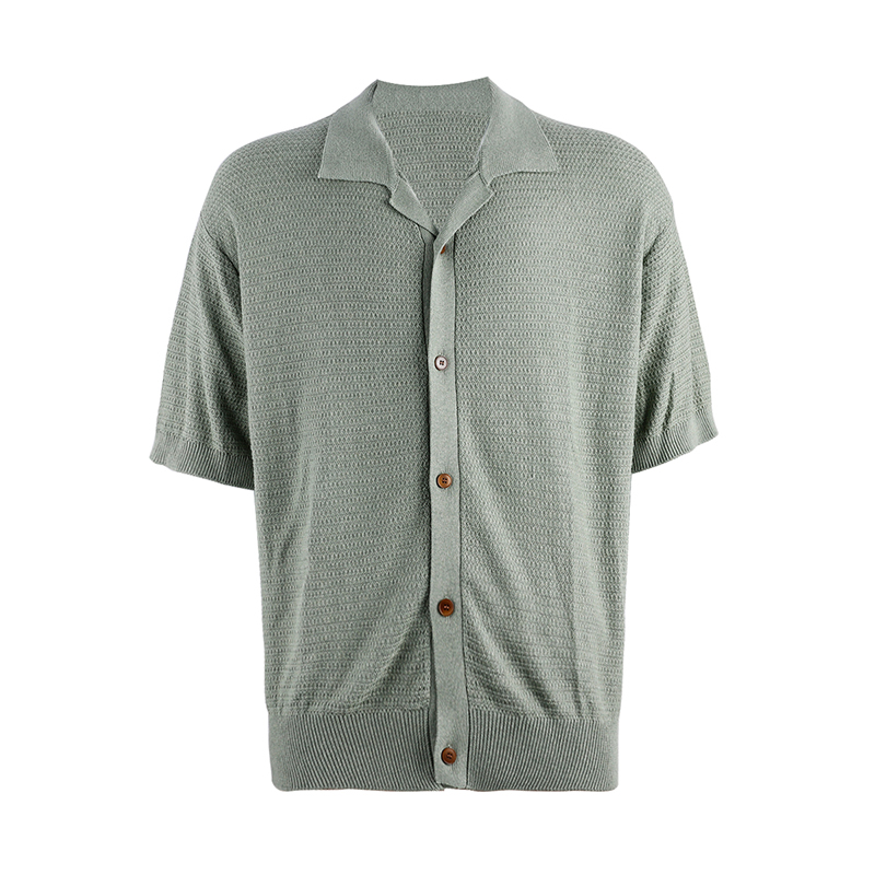 Male Short Sleeve Knit Cardigan Sweater1