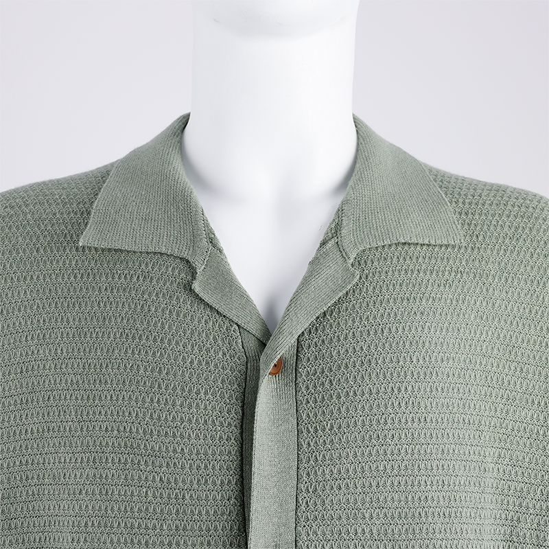 Male Short Sleeve Knit Cardigan Sweater3