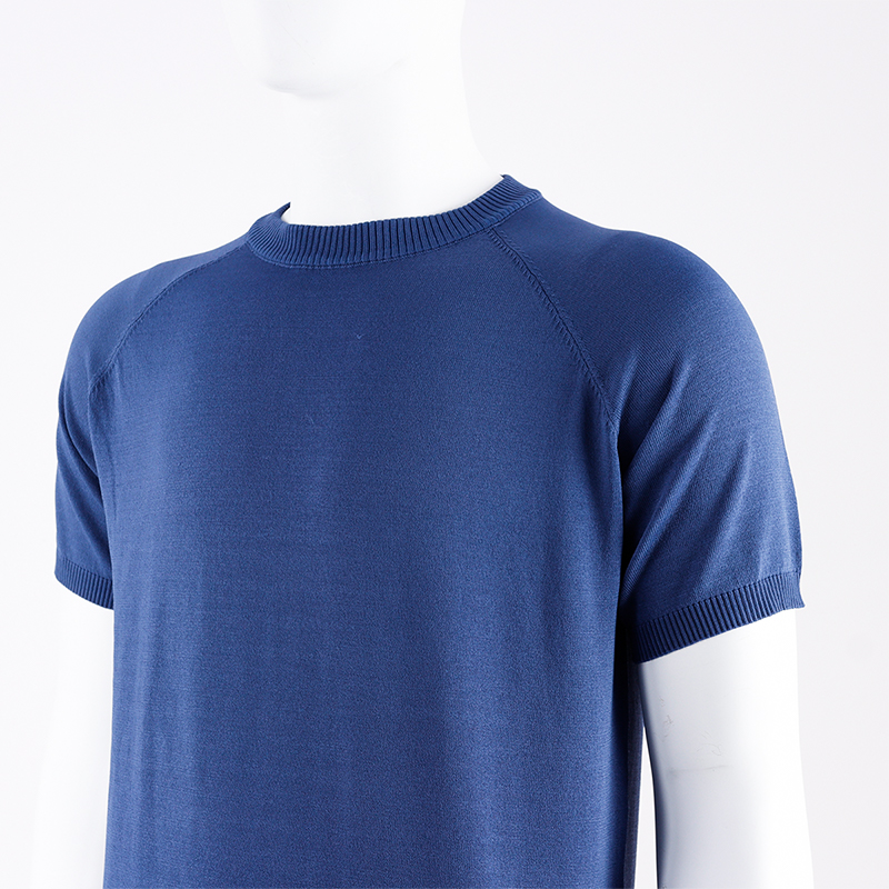 Men Short Sleeve Dark Blue Sweatshirt3