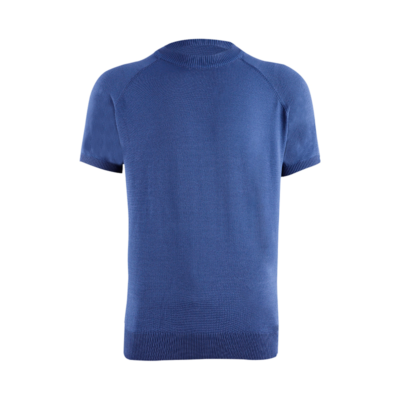 Men Short Sleeve Dark Blue Sweatshirt4