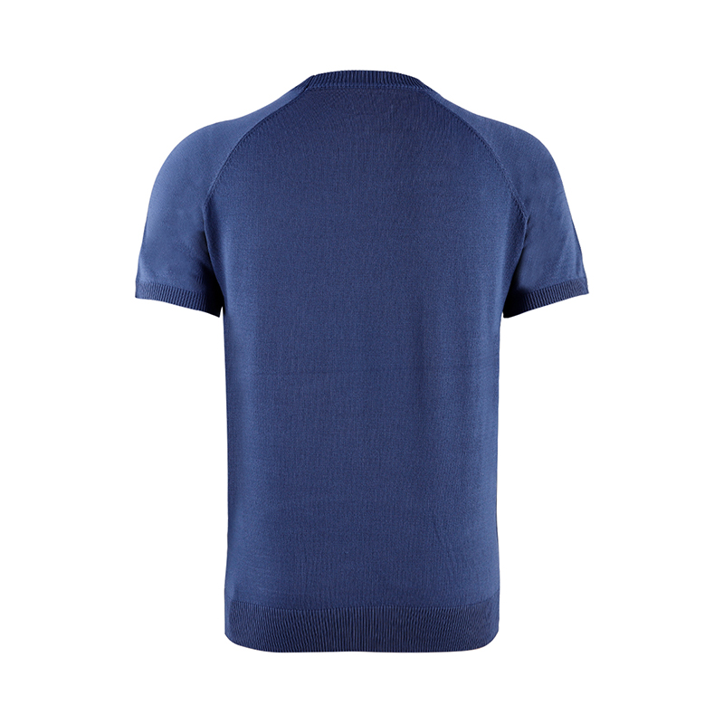 Men Short Sleeve Dark Blue Sweatshirt5