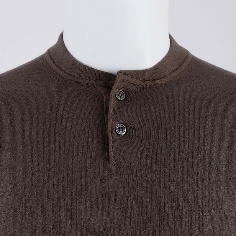 Mens Polo Pullover Sweater With Buttons3