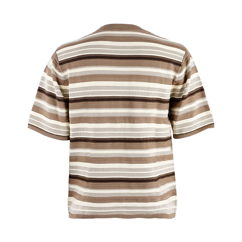 Short Sleeve Striped Pullover Sweater2