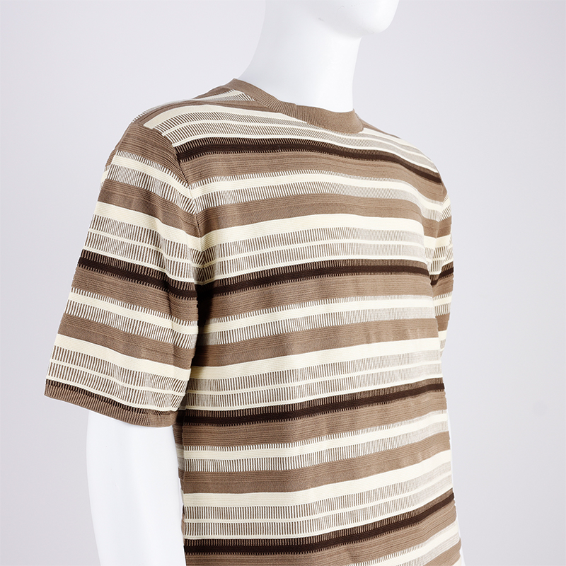 Short Sleeve Striped Pullover Sweater5