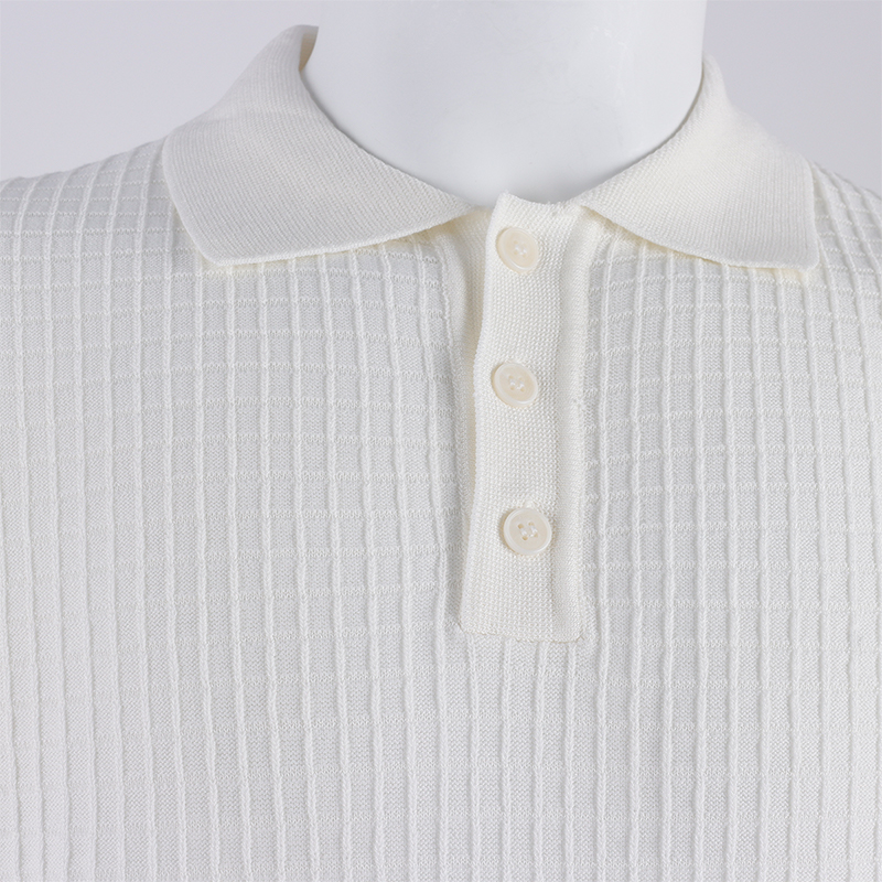 White Polo Pullover Men's Sweater3