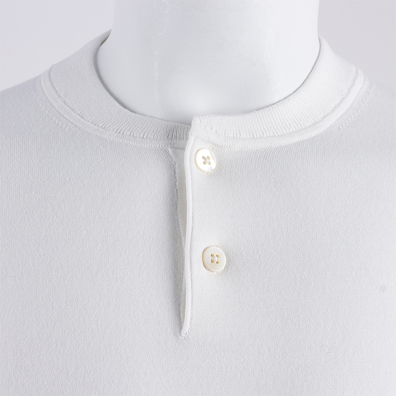 White Short Sleeve Polo Pullover Sweater3