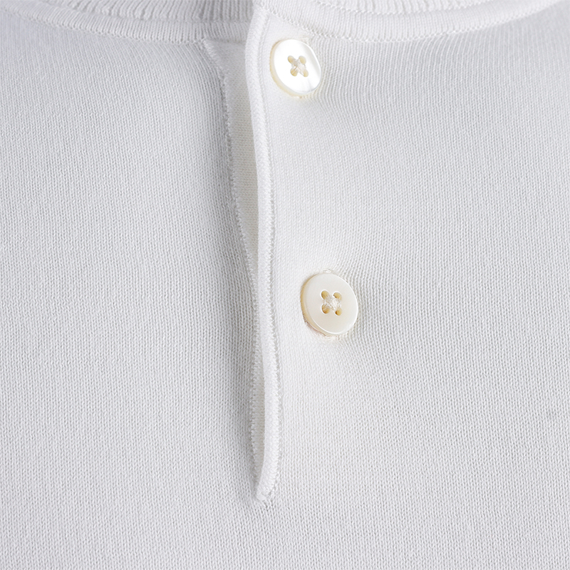 White Short Sleeve Polo Pullover Sweater5
