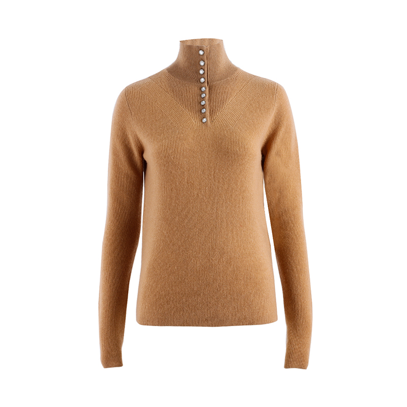 Brown Cashmere Turtleneck Sweater1