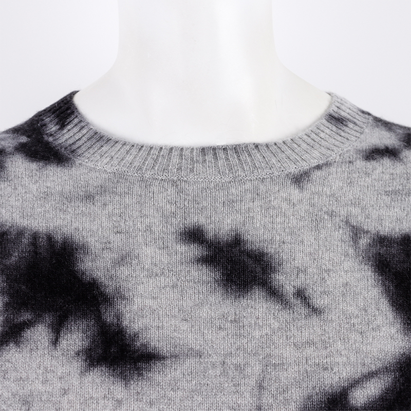 Tie Dye Grey Fleece Pullover Sweater3