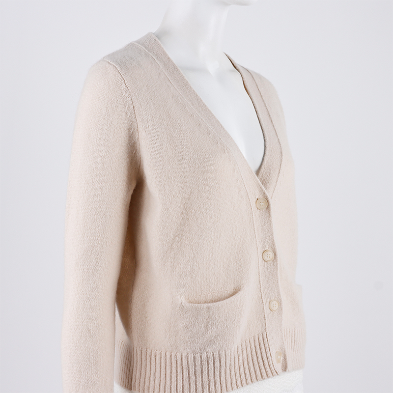 White Button Up Cardigan With Pockets2