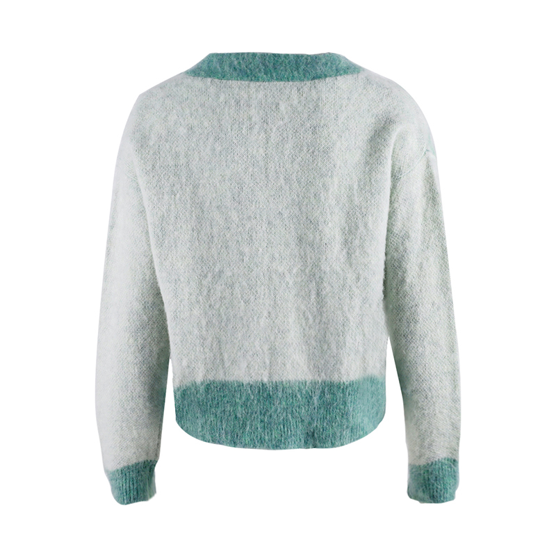 Women's Light Green Pullover Sweater2