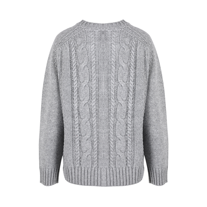 Gray Wool Pullover For Ladies2