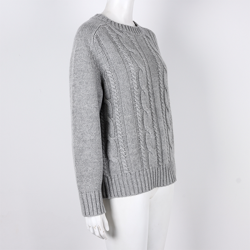 Gray Wool Pullover For Ladies3