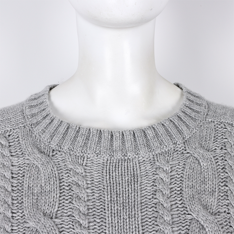Gray Wool Pullover For Ladies4