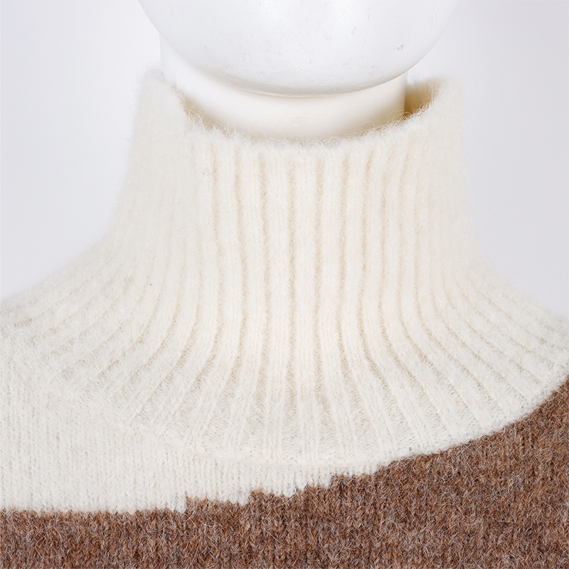Polo Neck Knitted Pullover For Women3