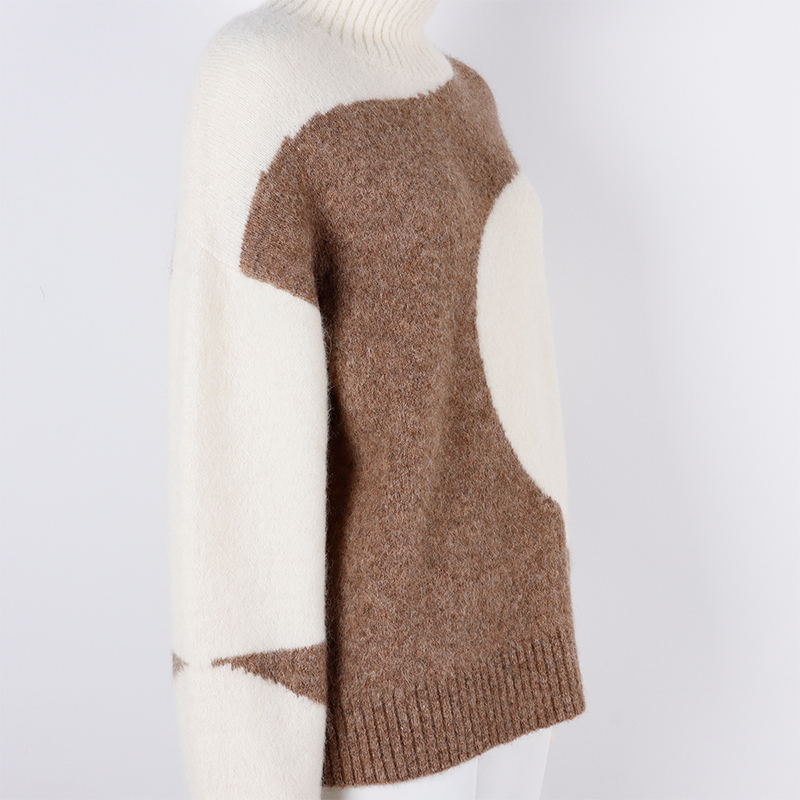 Polo Neck Knitted Pullover For Women5