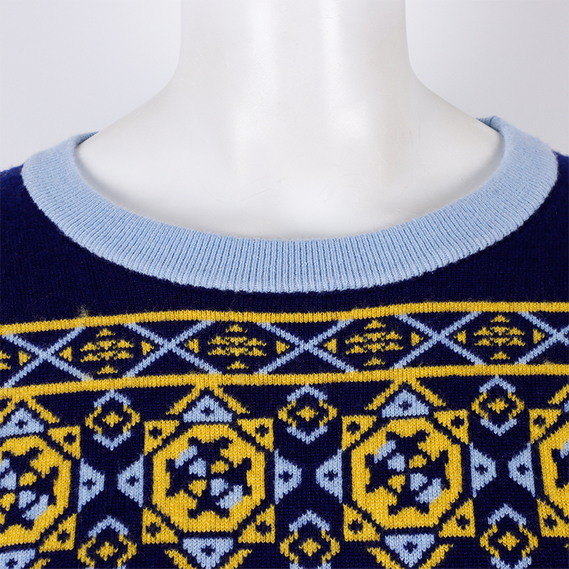 Vintage Jacquard Pullover Sweater4