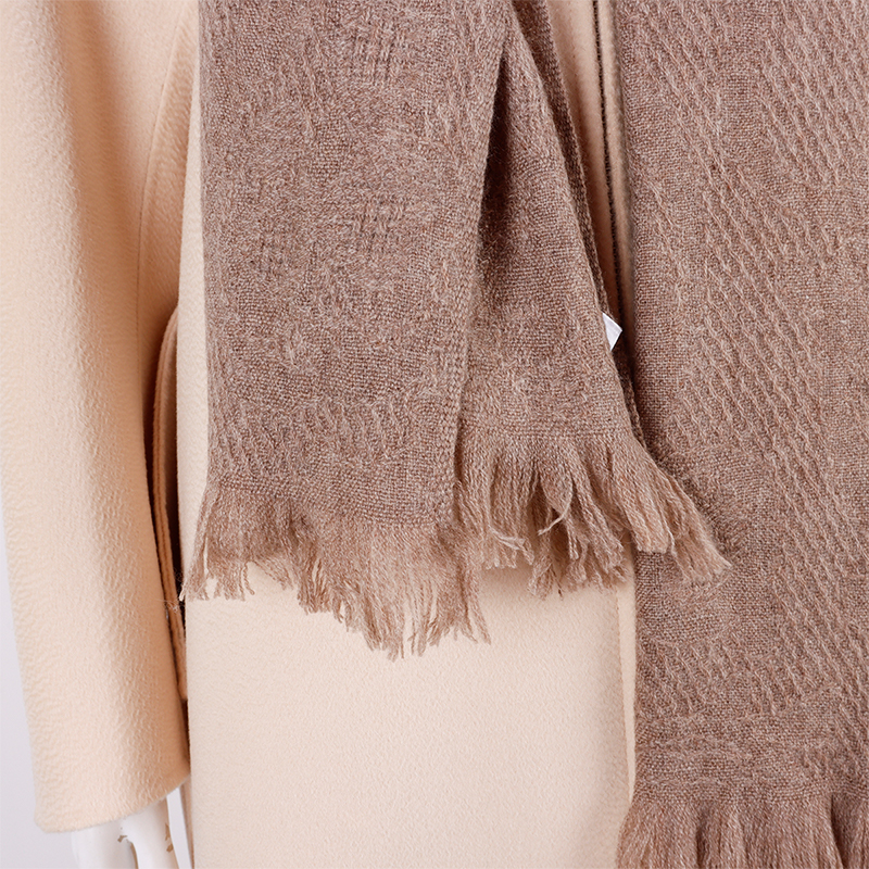 Brown Soft Fringed Scarf5