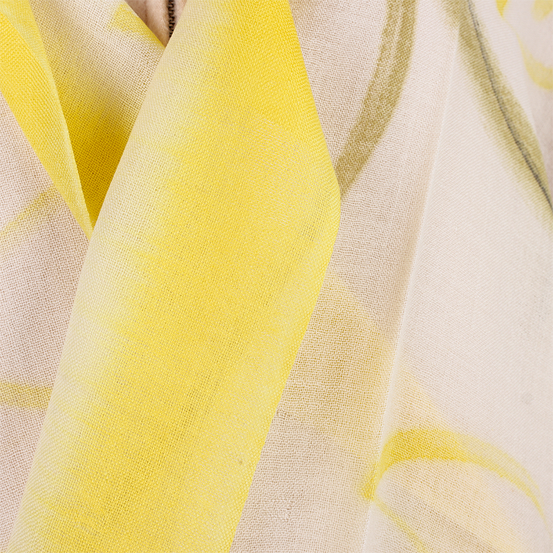 Yellow Patterned Women's Scarf2