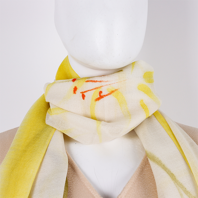 Yellow Patterned Women's Scarf5