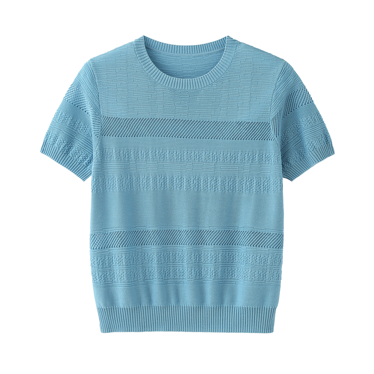 Elegant Embossed Summer Knit Sweater2