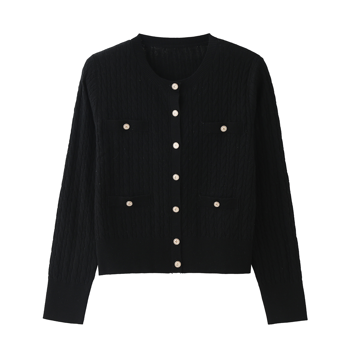 Round Neck Chanel-style Wool Sweater5