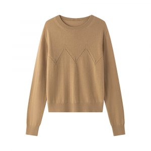 100% cashmere eyelet jumper