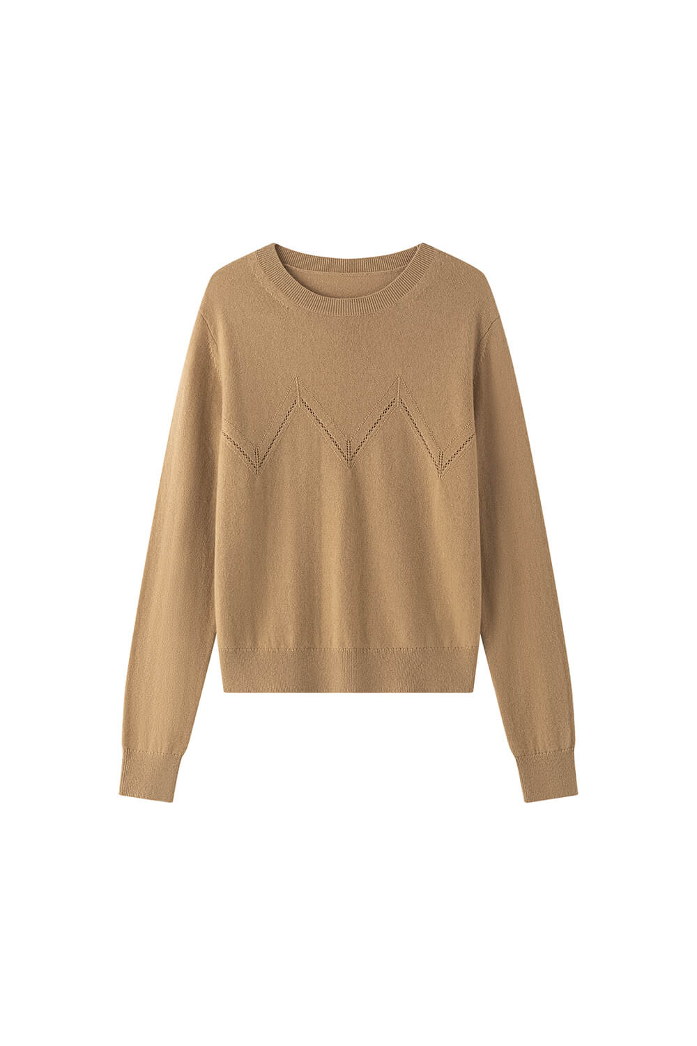 100% cashmere eyelet jumper