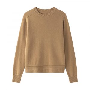 Saddle shoulder 100% cashmere pullover