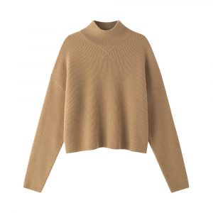 mock neck oversized cashmere jumper