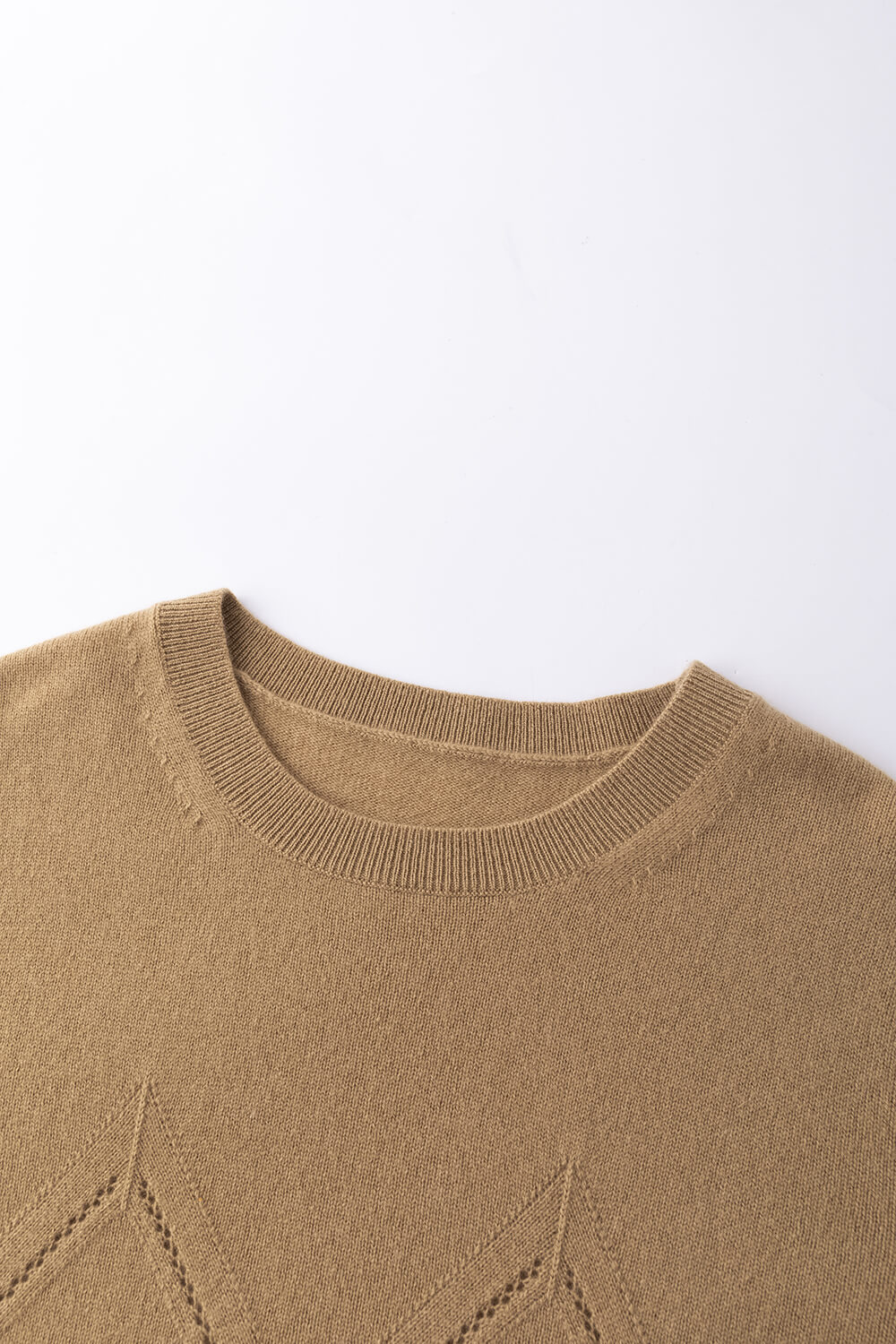 the delicate collar of cashmere jumper