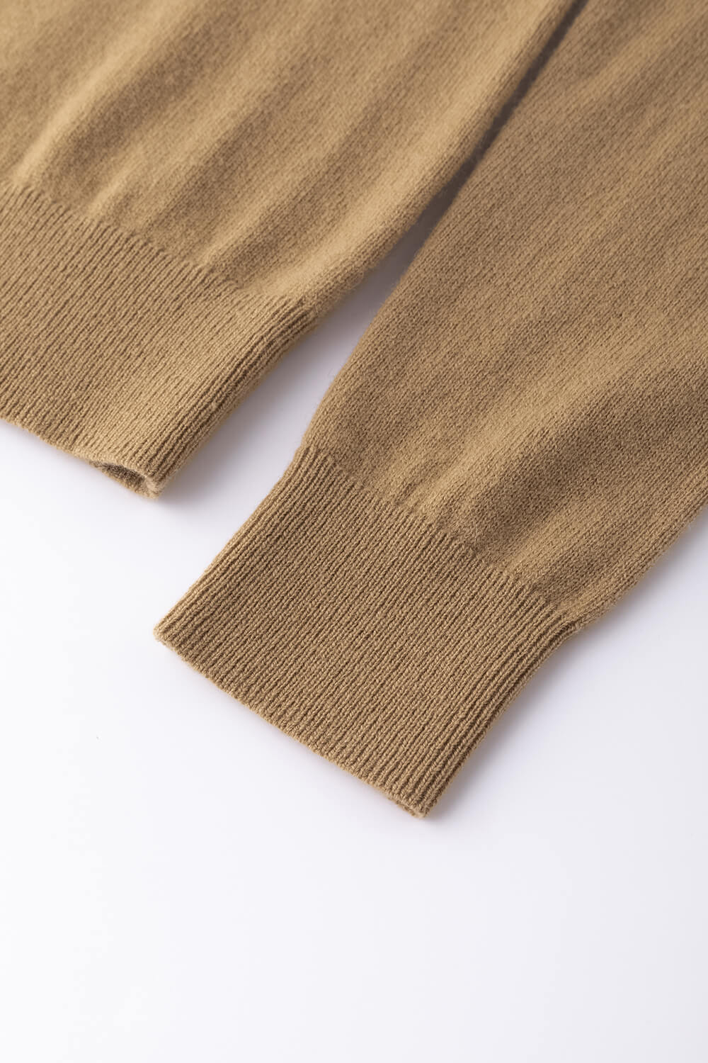 the ribbed cuff of cashmere jumper